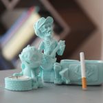 جا سیگاری طرح اسکلت گیتار زن