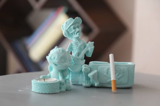 جا سیگاری طرح اسکلت گیتار زن