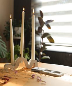 ست جا شمع ۳ عددی قلمی و جا شمع وارمر با جا عود