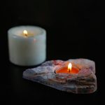 جا شمع وارمر سنگی طرح قلب