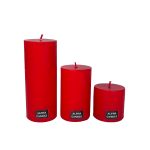 شمع استوانه‌ای قرمز قطر ۷ سانت