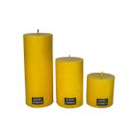 شمع استوانه‌ای زرد مونالیسا