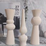 قالب سیلیکون شمع استوانه خطی