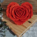 قالب سیلیکون طرح گل رز قلبی