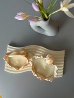 ست صدف سنگی با سینی موجی