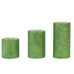 خرید شمع استوانه‌ای قطر ۵ سبز از فروشگاه مونولیسا