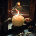 شمع توپی طرح گل