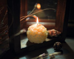 شمع توپی طرح گل
