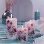 شمع استوانه طرح دار (ترنسفر)