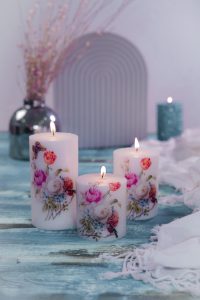 شمع استوانه طرح دار (ترنسفر)