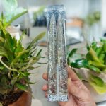 شمع قلمی (مدادی) کریستالی رنگ نقره‌ای