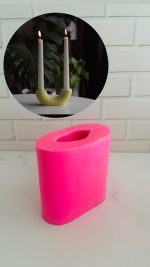 قالب سیلیکون جا شمعی U