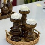 جا شمع سه عددی چوب درخت