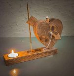 جا عود آبشاری چوبی قلبی