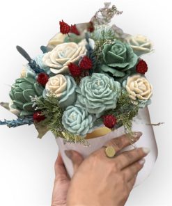 دسته گل شمع جاودانه زیبایی و نور