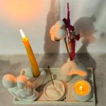 ست سنگ مصنوعی ست کامل شمع و عود