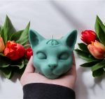 قالب سیلیکون گربه با چشم سوم