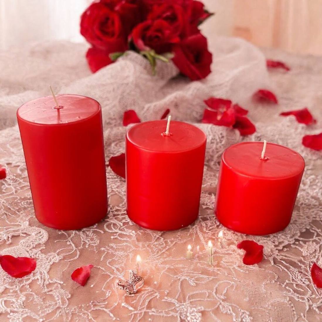 شمع استوانه سه سایز