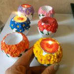 جا وارمری سفالی طرح گل