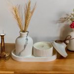 ست دکوری گلدان شمع