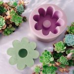 قالب سیلیکون جا شمع قلمی گل