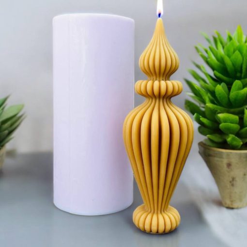 قالب سیلیکون شمع جام شیار دار