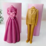 قالب سیلیکون عروس دوماد شمع