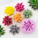 قالب سیلیکون گل سوزنی شمع