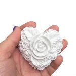 قالب سیلیکونی قلب و گل کوچک