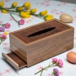 جا دستمال چوبی