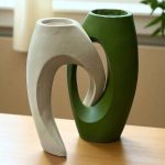 گلدان دو تیکه طرح بیضی