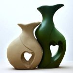 گلدان دو تیکه قلب