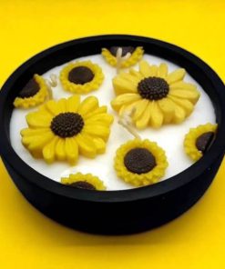شمع عطری با شات سنگی